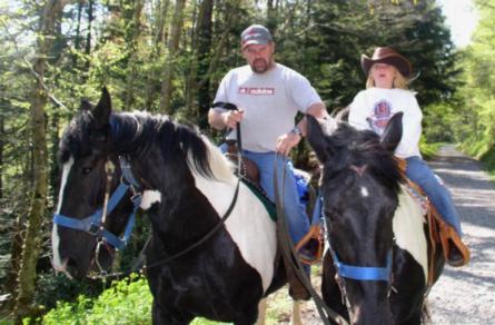 A family get-together on horseback